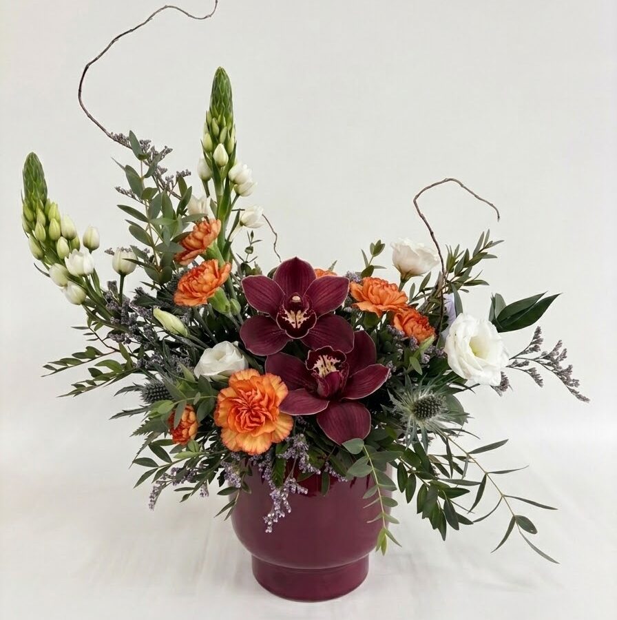 Orchid Garden (Burgundy)